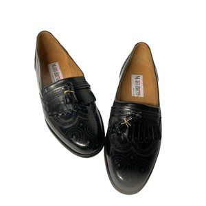 NOS Mario Bruni Men's Shoes Torpedo Black Size 8 EEE Italian Leather